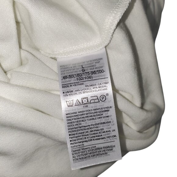 NWT Banana Republic Essential Polo Button-Up Shirt Women's L White Basics - Picture 5 of 5